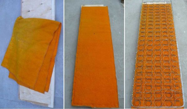 La base des ressorts est une vieille couverture polaire