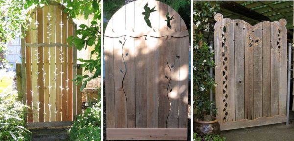 Faites quelques découpes dans les planches ... la porte en bois d'origine est prête!