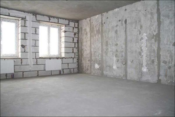 Un appartement sans finition ressemble à quelque chose comme ça