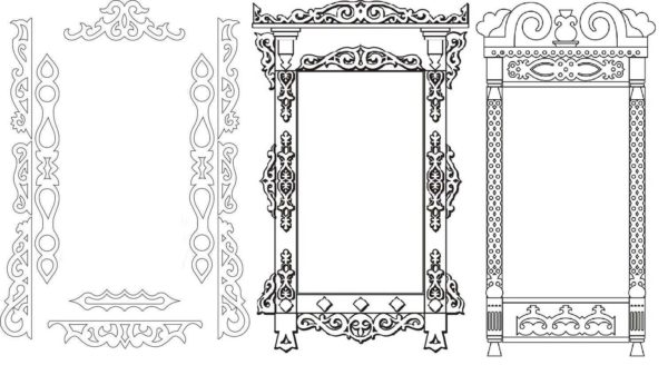 Schéma de platine sculpté