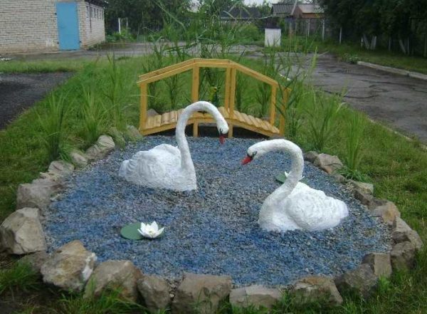 Cygnes en béton