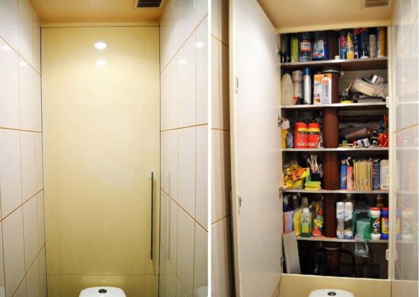 Un exemple de conception d'armoire derrière un faux mur