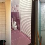 Options de finition des portes du placard dans les toilettes