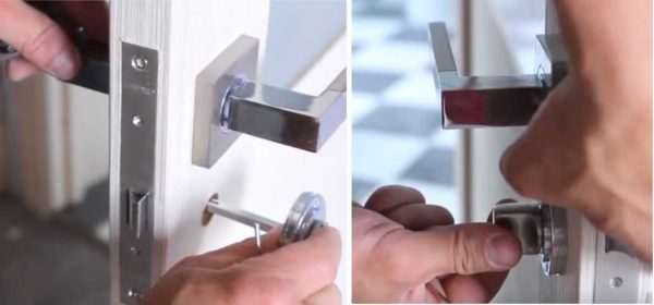 Comment intégrer une serrure dans une porte intérieure: installation d'un gâche de serrure