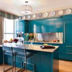 Bleu-vert ... une couleur très inhabituelle pour la cuisine