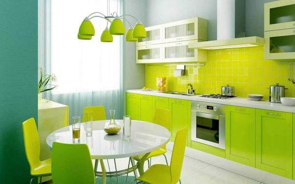 Pour les amateurs d'intérieurs lumineux: une explosion jaune-vert