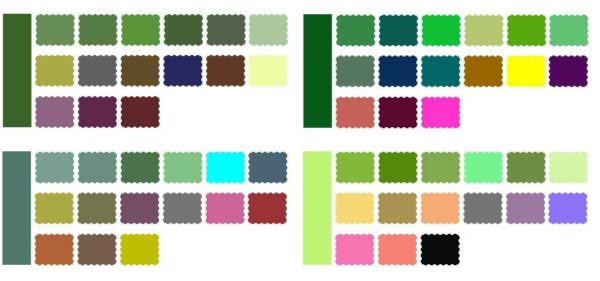 Tables de couleurs de style traditionnel