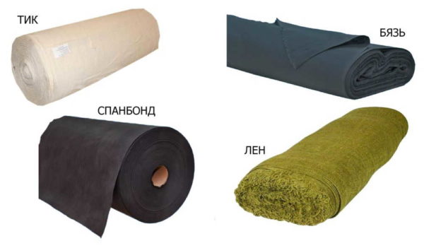 Tissus techniques qui s'utilisent lorsqu'ils veulent tirer la chaise: teck, calicot, spunbond, lin