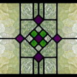 Verre coloré à motifs et lisse - très bon