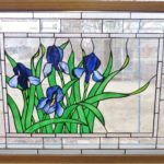 Iris sur vitrail