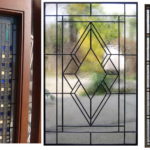 Motifs géométriques sur verre de fenêtre - élégant et intemporel