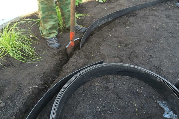 Vous pouvez décorer et renforcer les lits avec du ruban adhésif en plastique pour le jardin et le potager