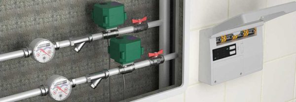La protection contre les fuites d'eau se compose de trois composants: des capteurs de présence d'eau, des robinets électriques et un contrôleur qui contrôle tout cela