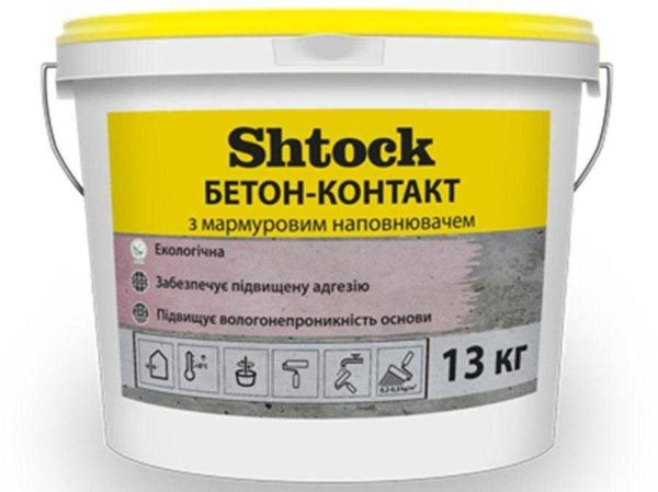 Une autre composition allemande Shtock (Stock) se distingue par une charge - des copeaux de marbre et des propriétés hydrofuges élevées