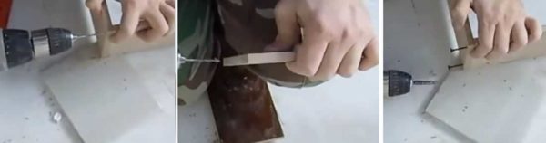 Nous complétons l'assemblage du cadre de porte
