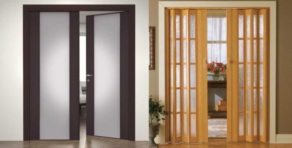 Portes battantes et portes accordéon - deux options d'ouverture possibles