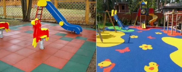 Voici à quoi pourrait ressembler un revêtement en caoutchouc pour les aires de jeux.
