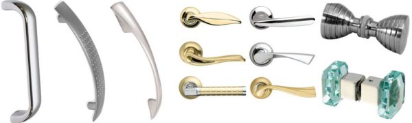 Plusieurs modèles de poignées fixes pour portes intérieures