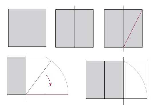 Crée un rectangle avec un nombre d'or