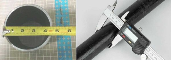 Mesurer le diamètre du tuyau avec des moyens improvisés