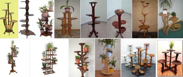 Supports en bois à un étage, à deux niveaux et à plusieurs niveaux