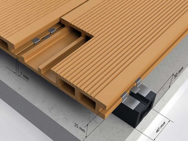 Système de montage de platelage en polymère