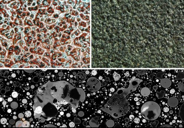 Variétés de papier de verre: différents abrasifs ont des couleurs différentes