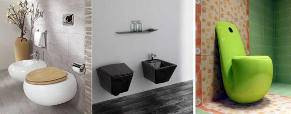 La cuvette des toilettes peut être différente