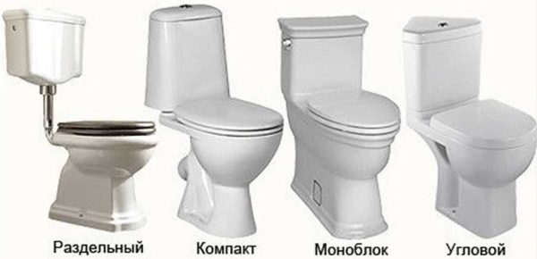 Types de citernes de toilettes