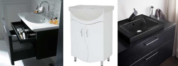 Vous pouvez installer un lavabo dans la salle de bain dans une armoire