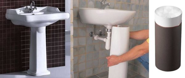 Les lavabos sur piédestal doivent également être choisis en hauteur