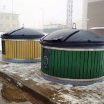 poubelles souterraines rondes