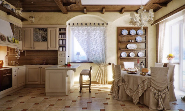 rideaux dans le style de la provence