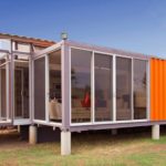 fondation en colonne pour une maison de conteneur