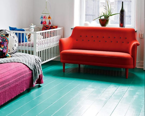 plancher peint d'origine