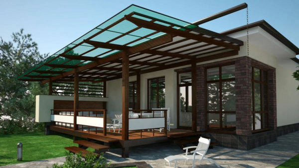 pergola attachée à la maison