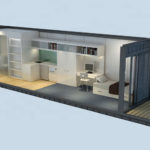 aménagement d'une maison conteneur de 40 pieds